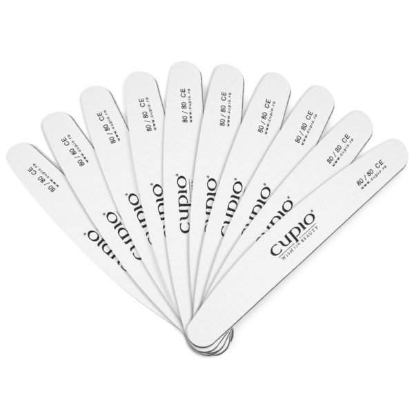Set of 10 professional half-moon nail files Cupio 80/80