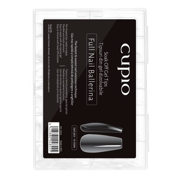 Soak-off Full Nail Tips Set 240pcs - Ballerina