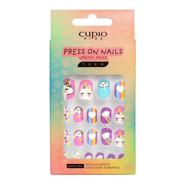 Cupio Kids TEEN False Nails Set for Children - Magic in Colors