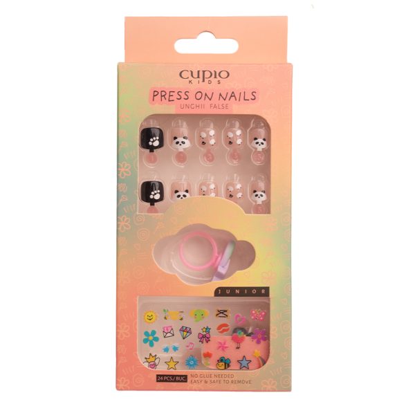 Cupio Kids JUNIOR False Nails Set for Children - Find The Panda
