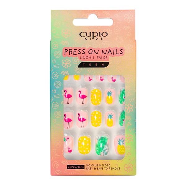 Cupio Kids TEEN False Nails Set for Children - Summer Holiday