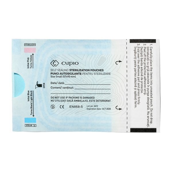 Self-sealing Sterilization Pouches Cupio 57x90mm - 100pcs