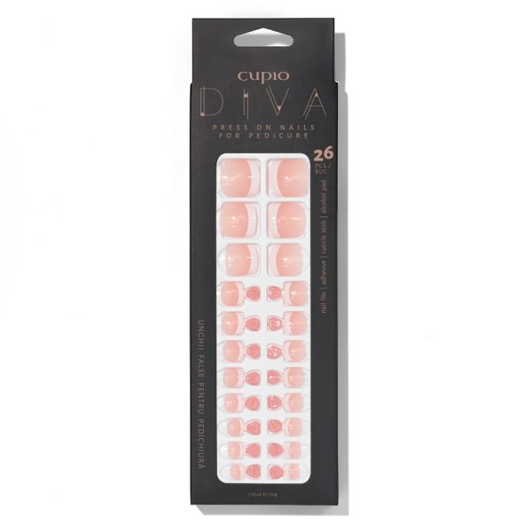 Cupio Diva False Toenail Set - Classic French