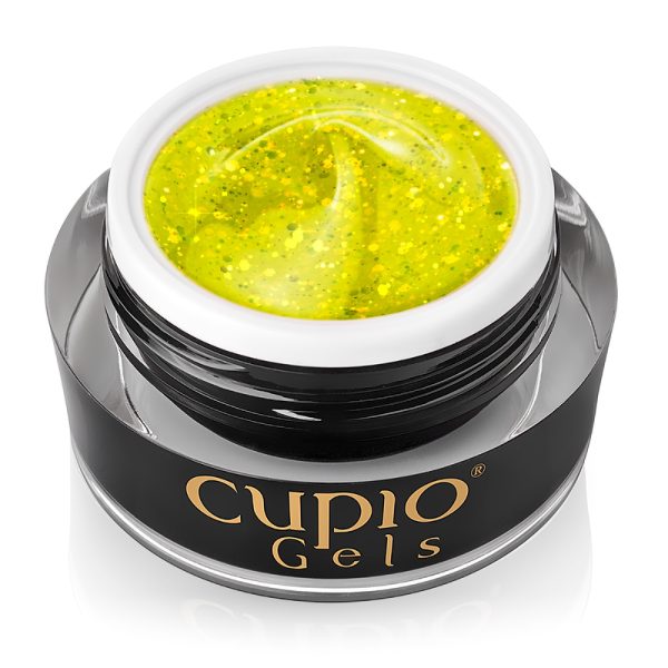 Glitter Neon Builder Gel - Sweet Lime 15ml