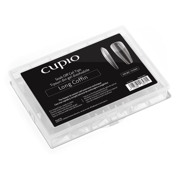 Dissolvable Full Nail Tips Set 240pcs - Long Coffin