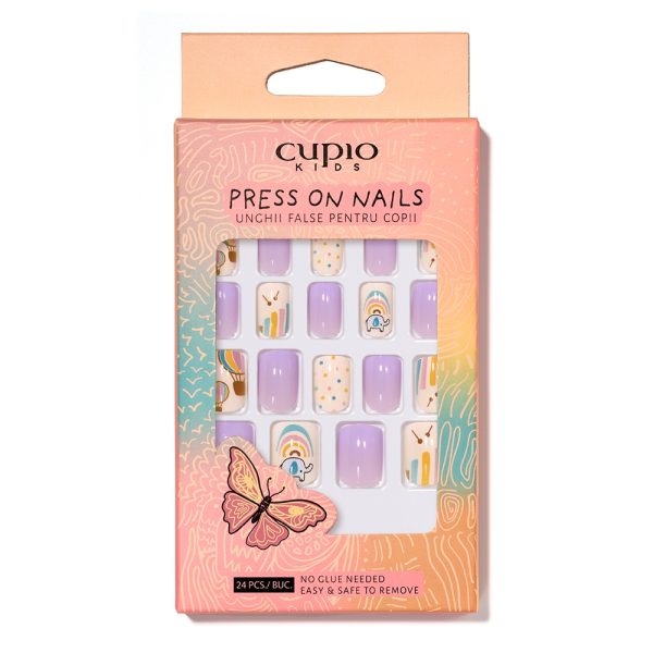 Cupio Kids False Nails Set for Children - Baby Elephant