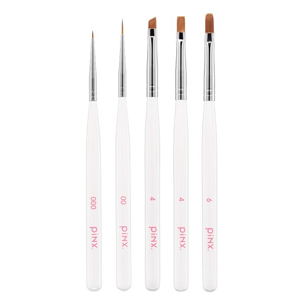 Set of 5 manicure brushes pinx. - Creative Babe