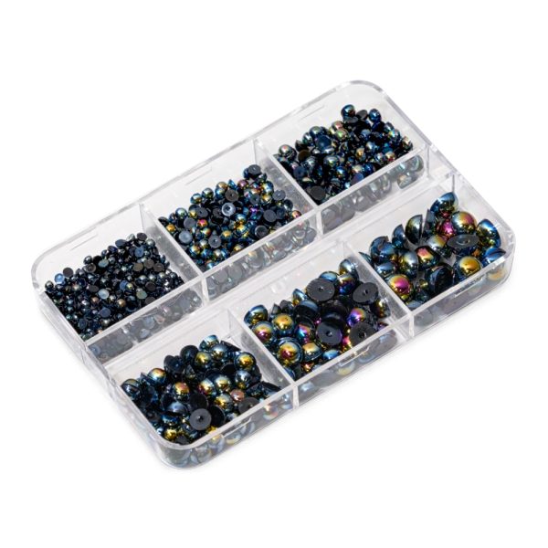 Black AB Nail Pearls Set