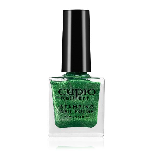 Cupio Glitter Green Stamping Nail Polish 10ml