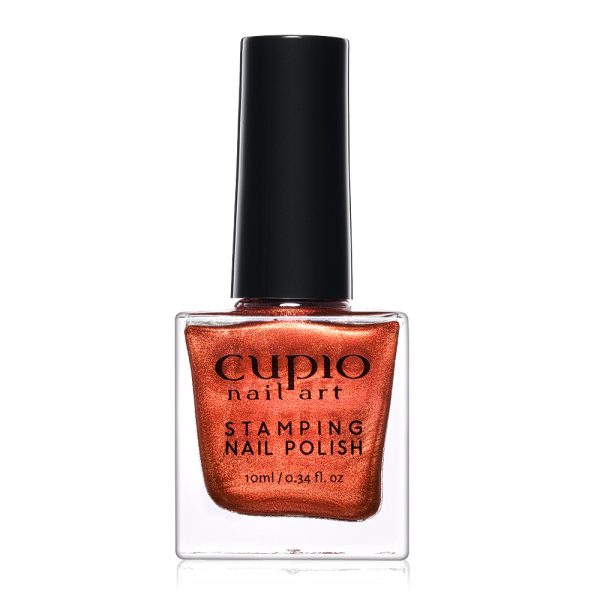 Cupio Metallic Brick Red Stamping Polish 10ml