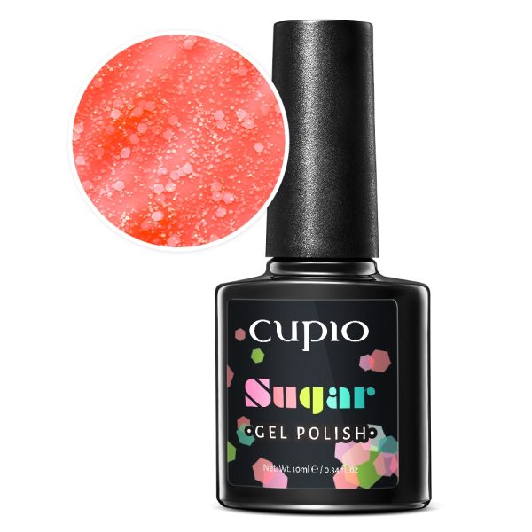 Cupio Sugar Collection Semi-Permanent Nail Polish - Sweet Coral 10ml