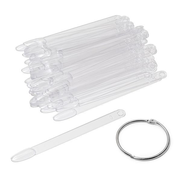 Oval practice tips set 50 transparent